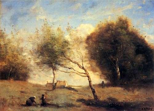 Jean Baptiste Camille Corot Les PrÃ©s de la Petite Ferme