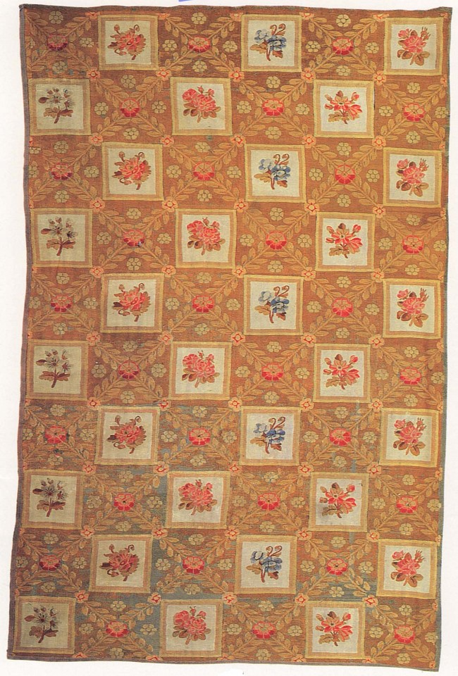 19th Century FRENCH, Charles X Aubusson Carpet, ca. 1820
Wool, 90 1/8 x 142 7/8 in. (229 x 363 cm)
FRE-008
17,500