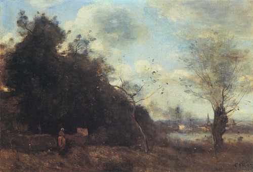 Exhibition: Landscapes, Work: Jean Baptiste Camille Corot Les Prés au Vieux Saule