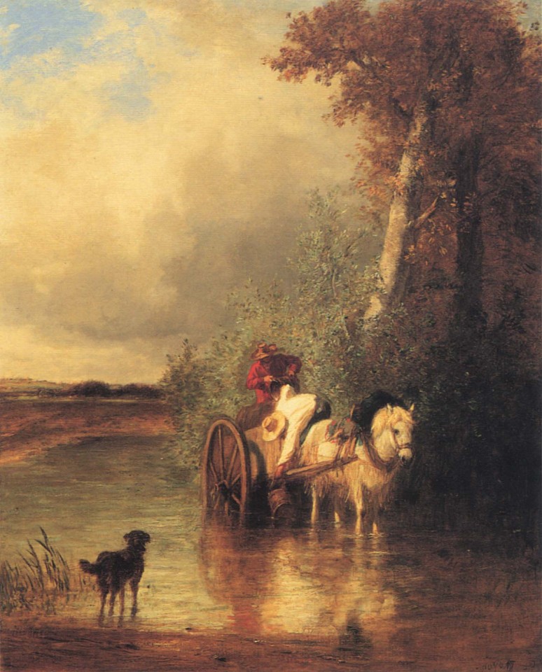 Constant Troyon, Field Workers Near a Stream, ca. 1849
Oil on canvas, 31 3/4 x 25 3/4 in. (80.6 x 65.4 cm)
TRO-001-PA
$55,000